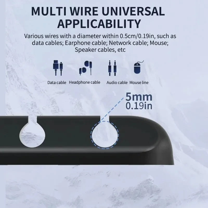 Self-Adhesive Power Cord Cord Manager Fixed Chuck Plug Mouse Cable Headset Winder Mobile Phone Data Cable Card Silicone Desktop