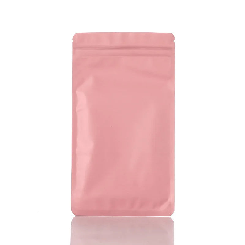 20-50pcs Double Sided Metallic Mylar Flat Zip Lock Package Bags Smell Proof Heat sealable Aluminum Foil Plastic Zip Bags Pouches