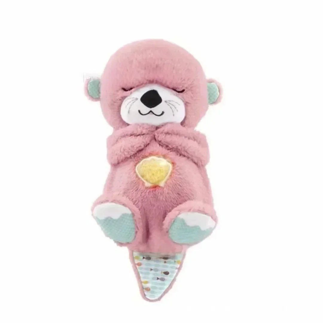 Breathing Otter Sleep and Playmate Otter Musical Stuffed Baby Plush Toy with Light Sound Newborn Sensory Comfortable Baby Gifts